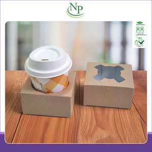 Cajas de Papel Kraft Dúplex Cuadradas Desechables y Ecológicas de Grado Alimenticio, las Más Vendidas, para 1 Taza, al Precio Más Bajo - Product Image 4