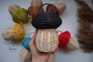 Cesta de Mimbre Hecha a Mano con Forma de Casa de Hongos, Decoración para Habitación Infantil, Cesta de Almacenamiento Ecológica para Juguetes - Product Image 5