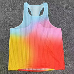Men Breathable Lightweight <b>Running</b> <b>Singlet</b> Seamless Marathon Trail Fitness Tank Top - Product Image 6