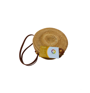 Usine femmes sac en rotin avec poignée-Vietnam approvisionnement Cylin sac en rotin avec poignée en cuir-sac en paille pour femmes sacs à main - Product Image 6