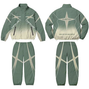 Ensemble de survêtement léger et respirant pour homme, coupe sportive, grande taille, en polyester vintage, idéal pour le jogging - Product Image 4
