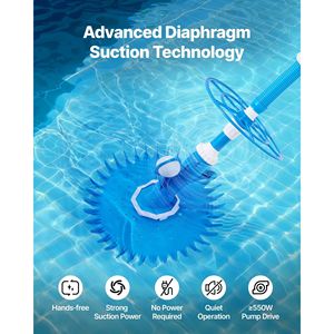 Pulitore Automatico per Piscina a Suzione Laterale 12H, Strumenti e Accessori per la Pulizia della Piscina, Aspiratore e Spazzola per Piscina - Product Image 3