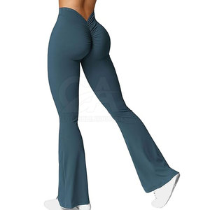 Leggings de Yoga Largos con Logotipo Personalizado 2026, Leggings de Gimnasio con Espalda Fruncida para Mujer, Leggings de Yoga de la Mejor Moda, Pantalones Deportivos - Product Image 5