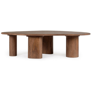 Table à manger ronde en bois massif, design moderne du milieu du siècle, écologique, durable, stable, meubles de maison, 4 places, meubles de salle à manger - Product Image 2