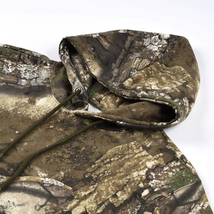 Sweat à capuche respirant et imperméable 100 % polyester coupe classique pour homme avec poches, idéal pour la chasse et les activités de plein air en automne - Product Image 5