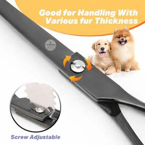 Tijeras de Peluquería Canina Profesionales de 7.5 Pulgadas, Tijeras de Corte Recto con Mango Ergonómico para Diestros, Tijeras de Acero Inoxidable Japonés - Product Image 4