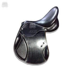 Vente en gros de selle anglaise en cuir véritable de haute qualité pour le style de course équestre noir marron - Product Image 3