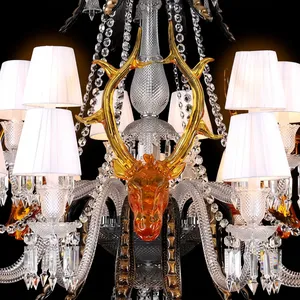 Lámpara de araña de cristal importada, estilo francés de lujo, hecha a mano, elegante y decorativa, para techo. - Product Image 4