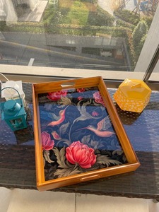 Hot Selling Wooden Serving Tray for <b>Kitchen</b> and Dining Perfect for Coffee and Tea Service or Home Decor - Product Image 3