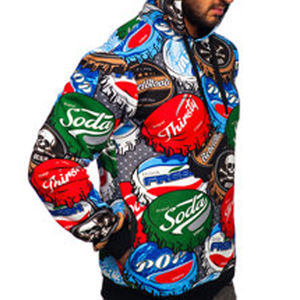 Sudadera con Capucha Casual para Hombre, Estampada, 100% Algodón, Invierno, Forro Polar Suave, Diseño Gráfico, Estilo Urbano - Product Image 4