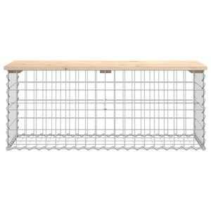 Panca da giardino in legno di pino massiccio Design a gabbione 40.6 "x 17.3" x 16.5" - Product Image 3