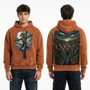 Sweat à capuche tie-dye motif Clown Maléfique Cirque, Streetwear pour homme, Sweat-shirt oversize, Fabricant sur mesure, Pull imprimé flamme - Product Image 5