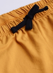 Pantalones Deportivos de Felpa de Algodón Amarillo Mostaza para Hombre, con Rayas Laterales Negras, Cintura Elástica con Cordón, Estilo Casual para Invierno - Product Image 6