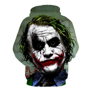 Vente en gros de sweats à capuche Joker de haute qualité avec impression numérique 3D, sweats à capuche en molleton pour hommes, design personnalisé, streetwear - Product Image 2