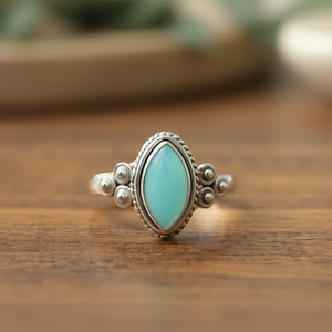 แหวนอควา ชาลเซโดนี น้ำหนัก 3.3 กรัม - Product Image 3