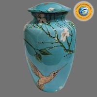 Urnes commémoratives d'éléphant colorées de luxe, peintes à la main, artistiques, en métal, écologiques, pour cendres funéraires