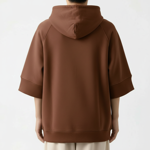 Fabricant de sweats à capuche personnalisés, sweats à capuche surdimensionnés à manches courtes en gros - Product Image 2