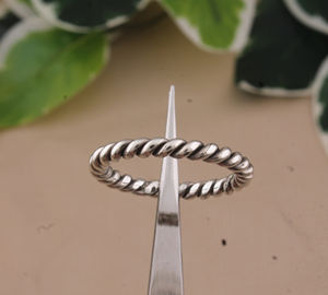 Minimalist 925 Sterling <b>Silver</b> Bezel Setting Wire <b>Band</b> Ring Skinny Stacking Women's <b>Wedding</b> <b>Band</b> Jewelry for Party Occasions - Product Image 1