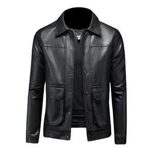 Chaqueta de cuero auténtica personalizada para hombre, chaqueta de cuero Bomber, chaqueta de cuero para motocicleta con cremallera para hombre - Product Image 1