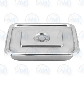 สแตนเลสพร้อมถาดสำหรับเครื่องมือที่มีฝาปิดโดยอัลมิดา - Product Image 3