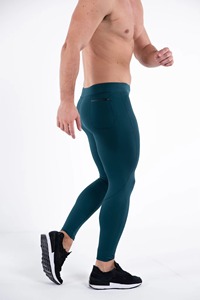 Hot Selling High Waist Men's Seamless Slim Fit Yoga Pants Compression Running Sports <b>Leggings</b> with Solid <b>Pattern</b> - Product Image 3