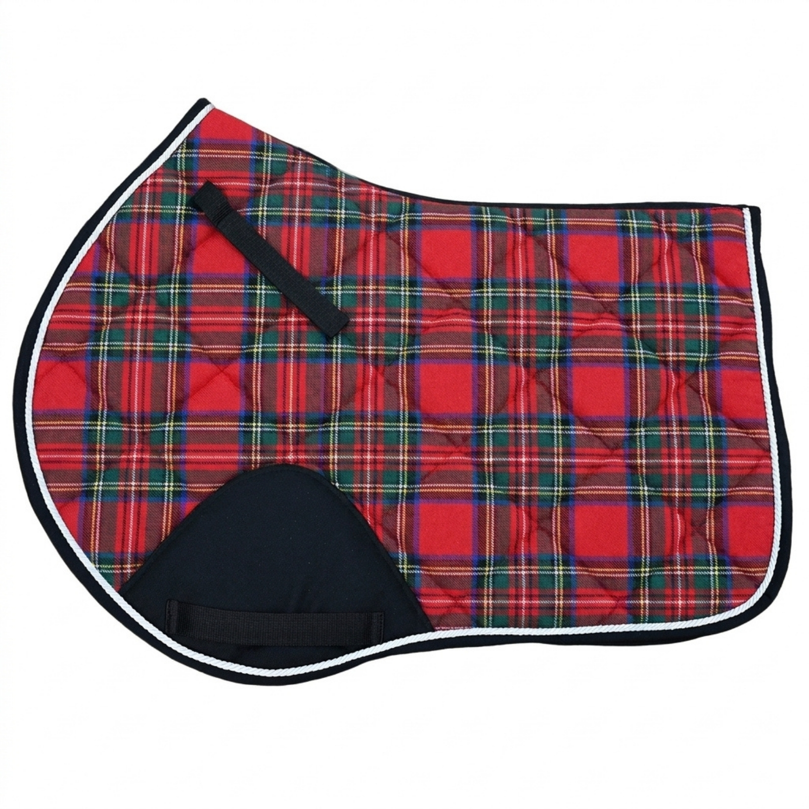 Manta de silla de montar roja y negra