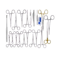 Kit chirurgical vétérinaire MOL de 25 pièces à alimentation manuelle pour interventions de stérilisation chez les chiens et les chats