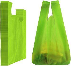 Supermarché Carry T Shirt Side Gusset Sacs avec logo Sac à provisions en plastique Prix d'usine direct Fabriqué au Viet Nam ODM Usine - Product Image 5