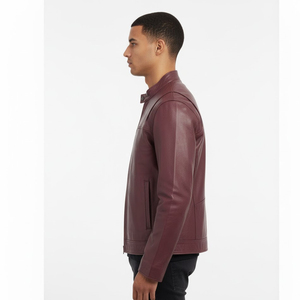 Chaqueta de Cuero para Hombre, Diseño Personalizado, Detalles Elegantes, Forro Interior Suave, Prenda Exterior Clásica e Informal de Primera Calidad - Product Image 3