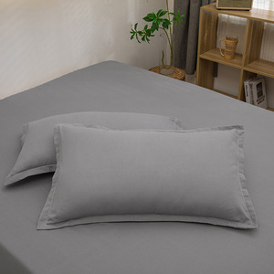 Solid Color High-density Cheap Price Bed <b>Sheet</b> Plain Color White/grey Hotel Home Bedsheets Bed Cover with Pillow Covers Bedding - Product Image 4
