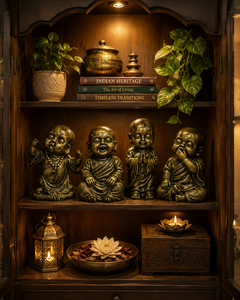 Estatua de Buda Vintage, Figura de Monje Sonriente, Resina, Diseño Zen Asiático, Decoración Antigua Envejecida para Sala de Estar, Meditación - Product Image 3
