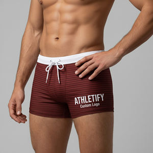 กางเกงว่ายน้ำชายแบบสั่งทำพิเศษ กางเกงชายหาดพิมพ์ลายโลโก้ตามต้องการ แห้งเร็ว UPF50+ ชุดว่ายน้ำกีฬาฤดูร้อนใส่สบาย - Product Image 1