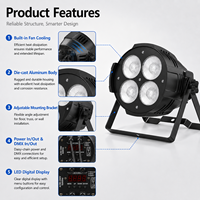 Projecteur LED matriciel 4*50W COB à quatre yeux IP33 DMX512, montage en surface, blanc chaud/froid, CRI90