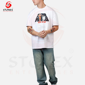 เสื้อยืดดีไซน์เรียบง่ายแบบใหม่ เสื้อยืดเปล่าสำหรับผู้ชาย เสื้อผ้าสั่งทำพิเศษ เสื้อยืดโอเวอร์ไซส์ มีหลายสี - Product Image 4