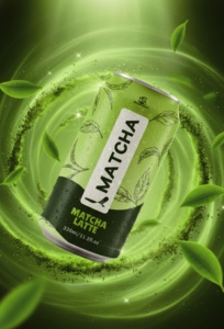 Boisson Énergisante Naturelle Madam Hong Matcha Latte 320ml en Canette (En conserve) de Taïwan - Product Image 3