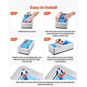 Distributeur automatique de couvre-chaussures de sécurité avec 100 couvre-chaussures jetables antidérapants, convient à la taille US 11 - Product Image 5