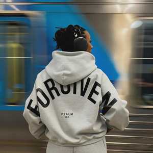 OEM Custom Oversized Sweatshirt Large Letter Printing Unisex <b>Pullover</b> <b>Men</b> Women Hoodies Street Style Printing Fast Customization - Product Image 3