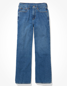 New High Waist Straight Baggy Fit Comfortable Women's Denim Jeans Casual Summer Breathable Quick Dry Medium Wash Women Pants - Product Image 1