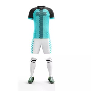 Uniforme de fútbol de alta calidad, conjunto completo de camiseta y pantalones cortos, material duradero y transpirable para equipos y clubes. - Product Image 5