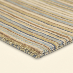 Alfombra de Lana Tejida a Mano con Rayas Gris Beige Mistline, Ecológica, Antideslizante, Moderna y Neutral para Sala de Estar, Dormitorio, Hotel - Product Image 6