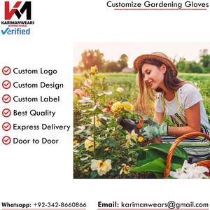 Gardening Gloves Durable Gardening Work Gloves Anti <b>Slip</b> Palm Grip Design OEM Wholesale Supply - Product Image 5