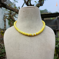 Collier de perles rondes lisses en opale jaune, bijoux en opale couleur bonbon, vente en gros, fournisseur indien d'opale