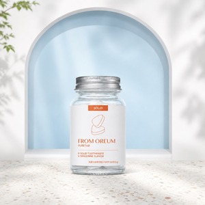 [FROM OREUM] Pasta de Dientes Sólida Ecológica para Huéspedes, Sabor Mandarina de Jeju, 60 Tabletas para Baño de Hotel - Product Image 2