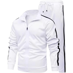Conjunto Deportivo de 2 Piezas para Hombre, de Alta Calidad, Estilo Casual, con Cierre Completo, para Correr, Hacer Ejercicio, Ropa Deportiva, Estilo Urbano - Product Image 4