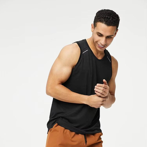 Débardeur Homme 100% Coton à Capuche avec Logo Frontal Séchage Rapide Personnalisable Course Entraînement Décontracté Sportif Gym Fitness Sans Manches - Product Image 1