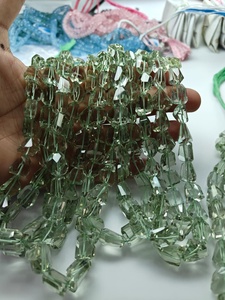 Perles de pierres précieuses en améthyste verte naturelle facettées, taille 7*10mm à 13*18mm, qualité supérieure, fabrication de bijoux, vente en gros - Product Image 3