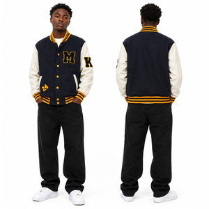 Pakistan Manufacture Lettermen <b>Jacket</b> Winter Resistant <b>Packable</b> and Lightweight Custom Plus Size Argyle Pattern Baseball Coat - Product Image 4