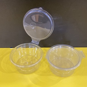 2026 New Design Disposable to Go Sauce Container PET Plastic Sauce Cups 2oz with Hinged Lid Restaurant Takeaway Best Price - Product Image 2