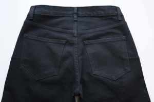 Nuevos Jeans de Hombre Estilo Y2K, Ajustados, Elásticos, de Mezclilla Negra, Vintage, con Estilo Hip Hop, Tejidos, Acampanados, Lavados con Piedras - Product Image 3