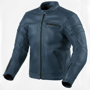 Chaqueta de Cuero Sintético PU para Hombre, Estilo Motero, Negra, de Invierno, con Cuello Alto, Resistente al Viento, Personalizada, de Alta Calidad, al por Mayor - Product Image 2
